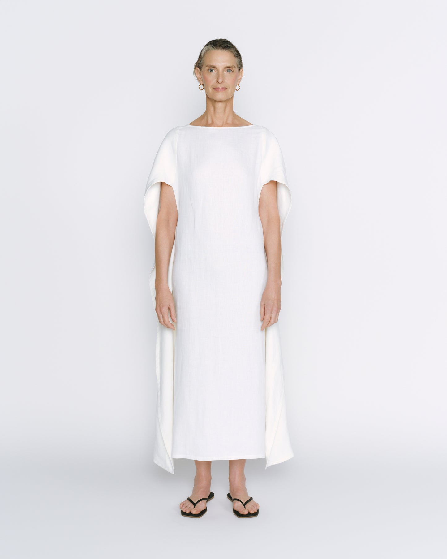 DIANA Linen Caftan - White