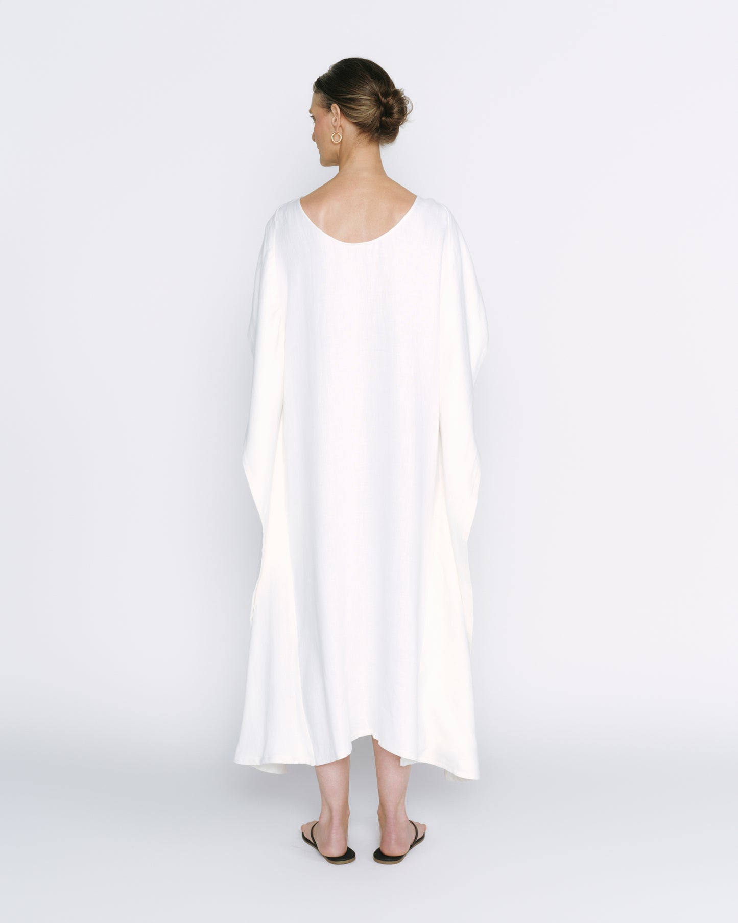 DIANA Linen Caftan - White