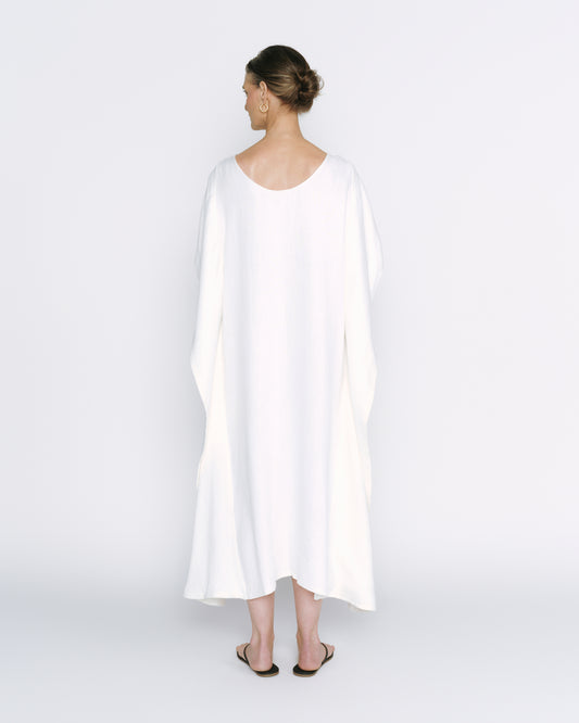 <transcy>Caftan en lin blanc Diana</transcy>