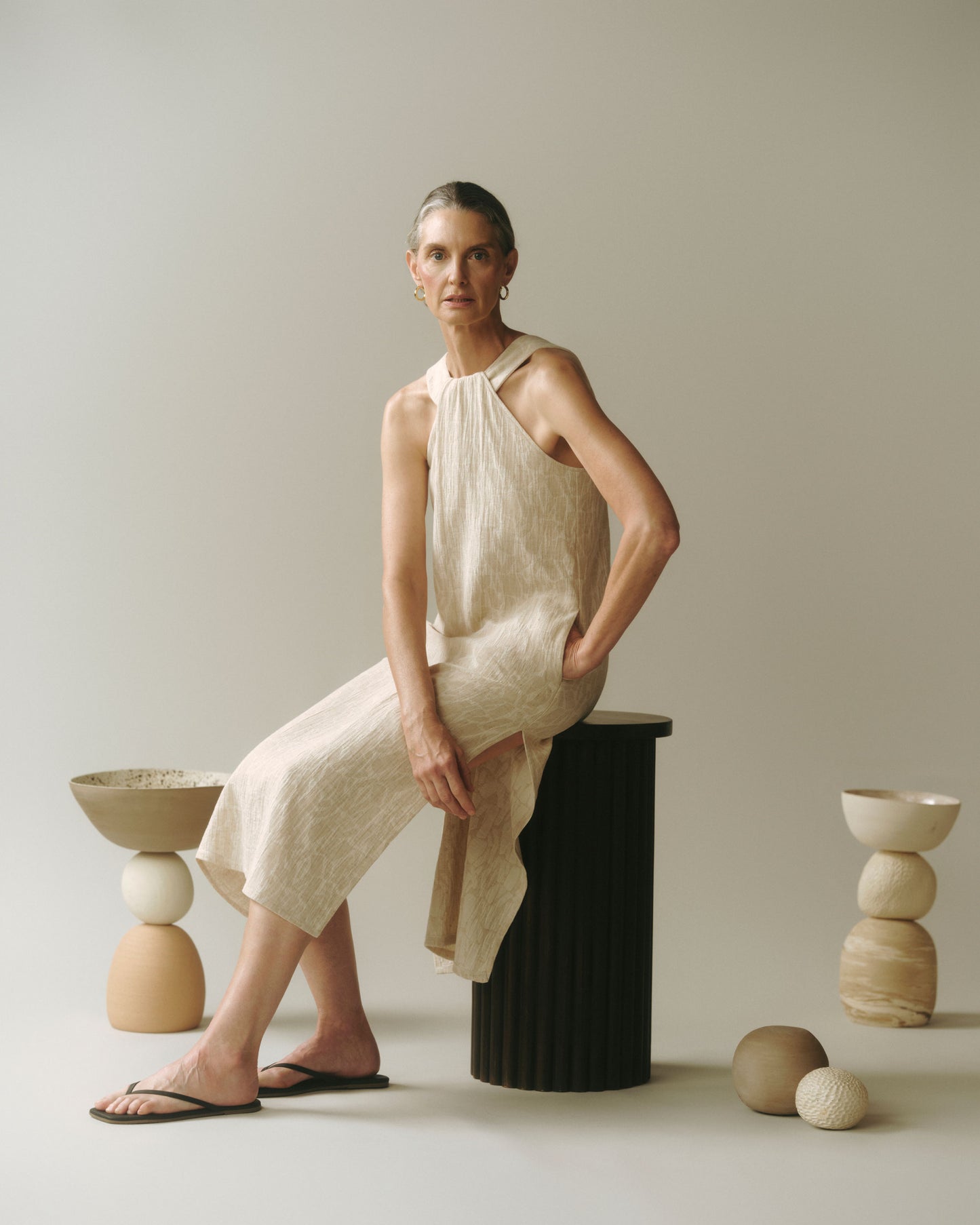 MARISA Halter Dress - Oat